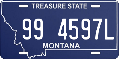 MT license plate 994597L