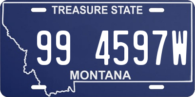 MT license plate 994597W