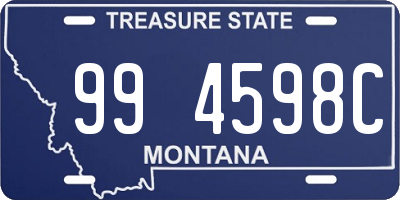 MT license plate 994598C