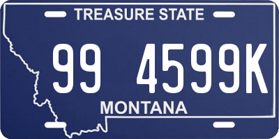 MT license plate 994599K