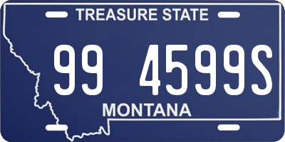 MT license plate 994599S