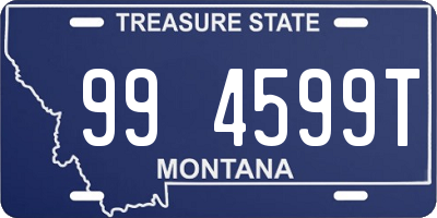 MT license plate 994599T