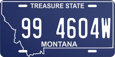 MT license plate 994604W