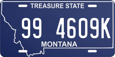 MT license plate 994609K