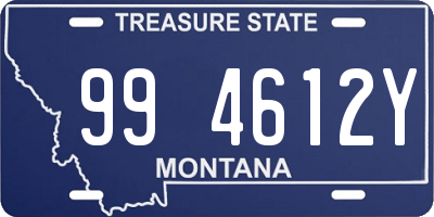 MT license plate 994612Y