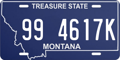 MT license plate 994617K