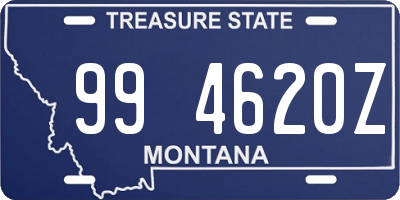 MT license plate 994620Z