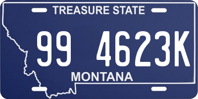 MT license plate 994623K