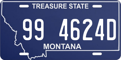 MT license plate 994624D