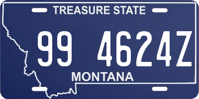 MT license plate 994624Z