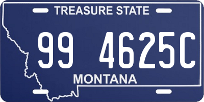 MT license plate 994625C