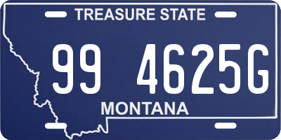 MT license plate 994625G