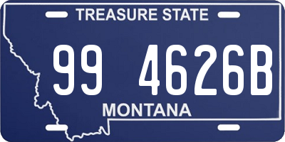 MT license plate 994626B