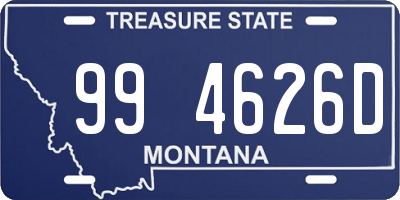 MT license plate 994626D