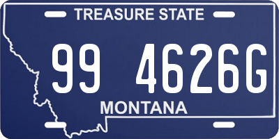 MT license plate 994626G