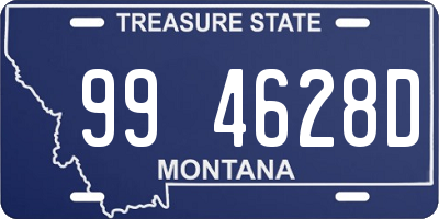 MT license plate 994628D