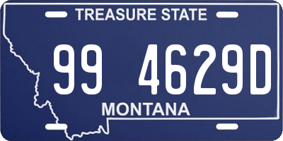 MT license plate 994629D