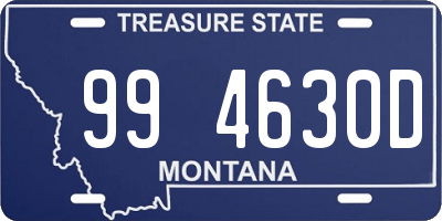 MT license plate 994630D