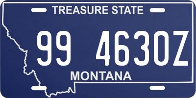 MT license plate 994630Z