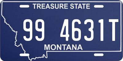 MT license plate 994631T