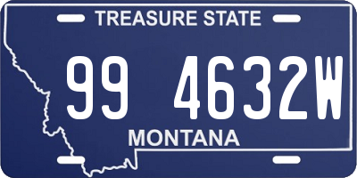 MT license plate 994632W