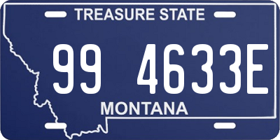 MT license plate 994633E