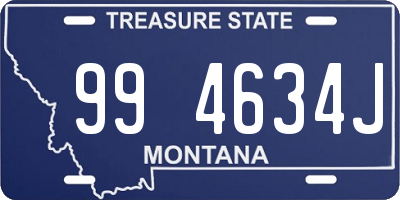 MT license plate 994634J