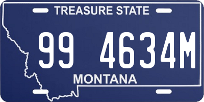 MT license plate 994634M