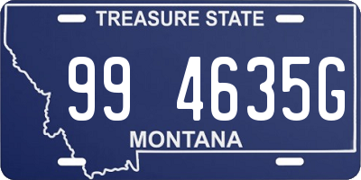 MT license plate 994635G