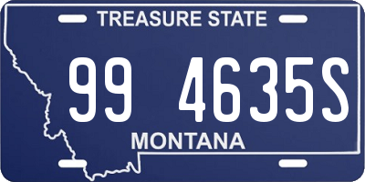 MT license plate 994635S