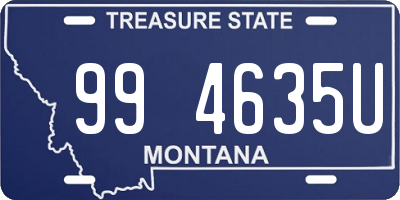 MT license plate 994635U