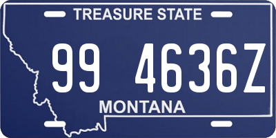 MT license plate 994636Z