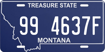 MT license plate 994637F