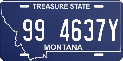 MT license plate 994637Y