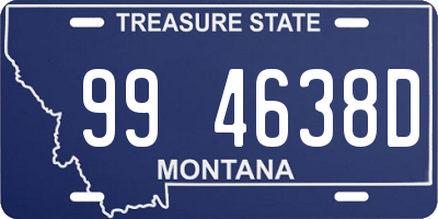 MT license plate 994638D