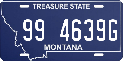 MT license plate 994639G