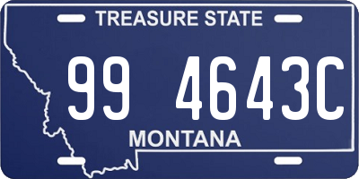 MT license plate 994643C