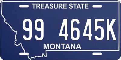 MT license plate 994645K