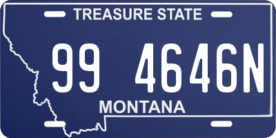 MT license plate 994646N