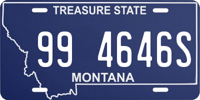 MT license plate 994646S