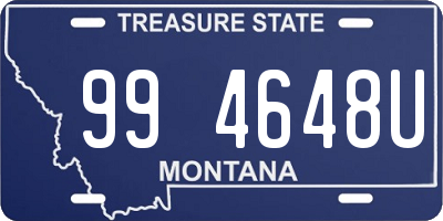 MT license plate 994648U