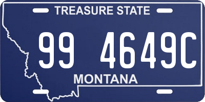 MT license plate 994649C