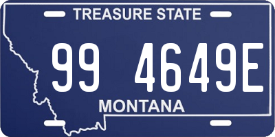 MT license plate 994649E