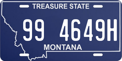 MT license plate 994649H