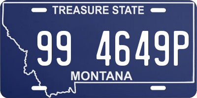 MT license plate 994649P