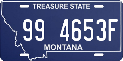 MT license plate 994653F