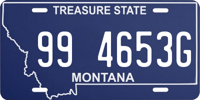 MT license plate 994653G