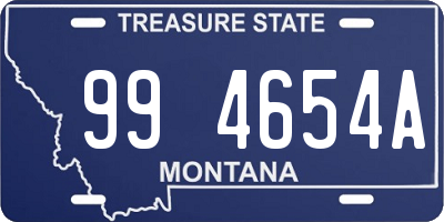 MT license plate 994654A