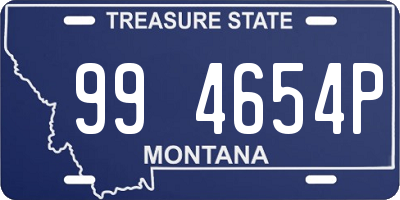 MT license plate 994654P