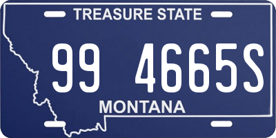 MT license plate 994665S